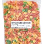 Papaya en cubos multicolor