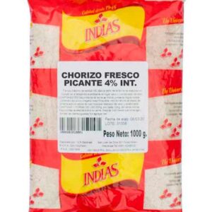 Chorizo fresco picante 4% int.