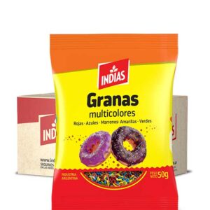 Granas p/repostería surtidas 25 x 50g.
