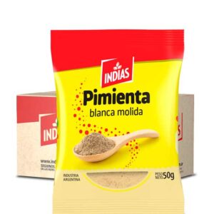 Pimienta blanca molida 25 x 50g.