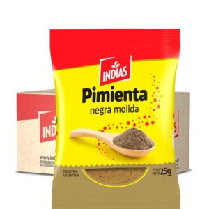 Pimienta negra molida 25 x 25g.