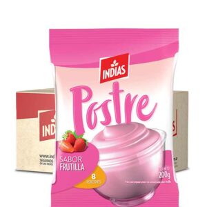 Postre frutilla 12 x 200g.