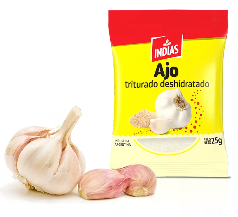 Ajo triturado deshidratado Indias