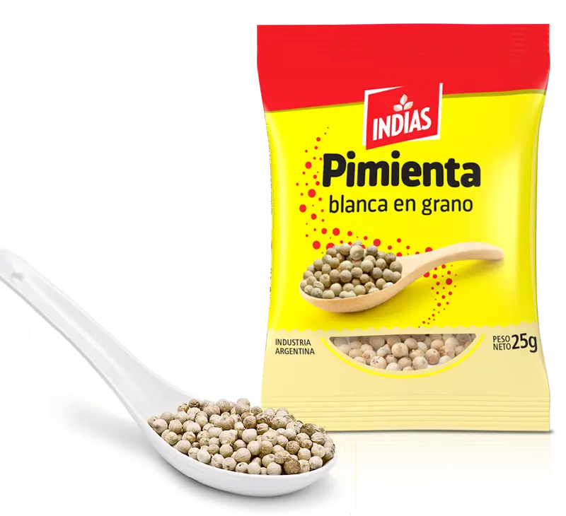 Pimienta blanca en grano Indias
