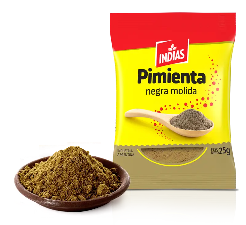 Pimienta negra molida Indias