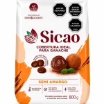 CHOCOLATE BAÑO SEMIAMARGO MOLDEO x 800 g. SICAO